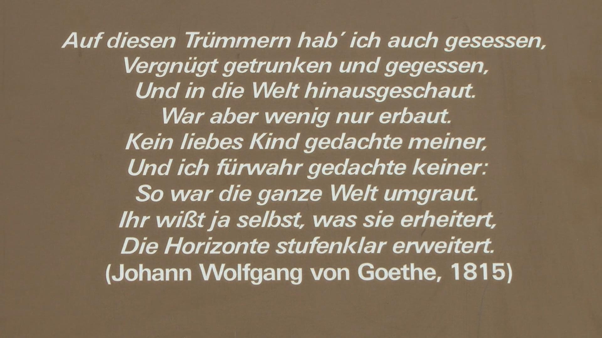Goethe schrieb zur Burg Plesse