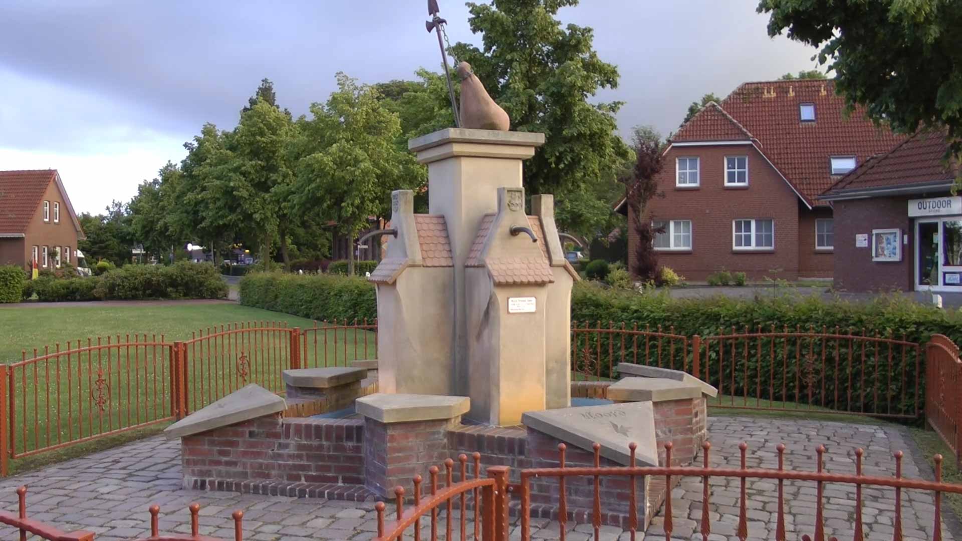 Brunnen mit Schinken